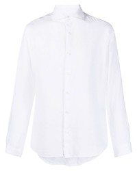 Мужская белая льняная рубашка с длинным рукавом от Altea