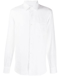 Мужская белая льняная рубашка с длинным рукавом от Aspesi
