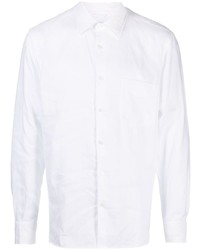 Мужская белая льняная рубашка с длинным рукавом от Aspesi