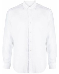 Мужская белая льняная рубашка с длинным рукавом от Bluemint