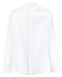 Мужская белая льняная рубашка с длинным рукавом от Calvin Klein Jeans