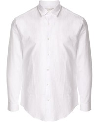 Мужская белая льняная рубашка с длинным рукавом от Cerruti 1881