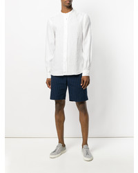 Мужская белая льняная рубашка с длинным рукавом от Aspesi