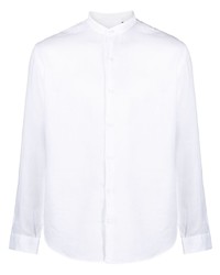 Мужская белая льняная рубашка с длинным рукавом от Costumein