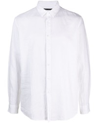 Мужская белая льняная рубашка с длинным рукавом от Daniele Alessandrini