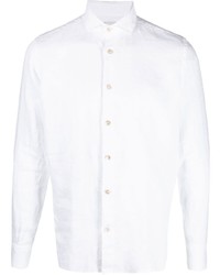 Мужская белая льняная рубашка с длинным рукавом от Eleventy