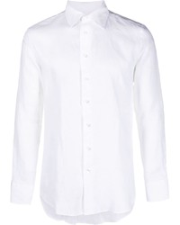 Мужская белая льняная рубашка с длинным рукавом от Etro