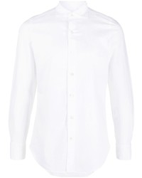 Мужская белая льняная рубашка с длинным рукавом от Finamore 1925 Napoli
