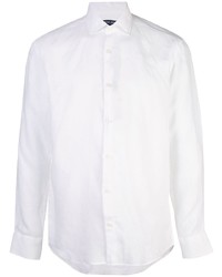 Мужская белая льняная рубашка с длинным рукавом от Frescobol Carioca