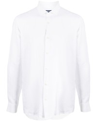 Мужская белая льняная рубашка с длинным рукавом от Frescobol Carioca
