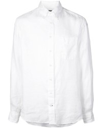 Мужская белая льняная рубашка с длинным рукавом от Gitman Vintage