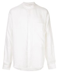 Мужская белая льняная рубашка с длинным рукавом от Isabel Benenato
