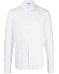 Мужская белая льняная рубашка с длинным рукавом от James Perse