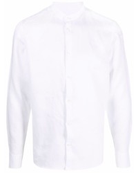 Мужская белая льняная рубашка с длинным рукавом от Low Brand