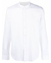 Мужская белая льняная рубашка с длинным рукавом от Manuel Ritz