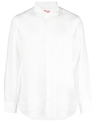 Мужская белая льняная рубашка с длинным рукавом от MC2 Saint Barth