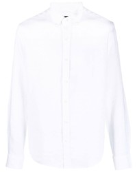 Мужская белая льняная рубашка с длинным рукавом от Michael Kors