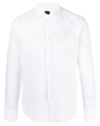 Мужская белая льняная рубашка с длинным рукавом от Mp Massimo Piombo
