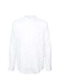 Мужская белая льняная рубашка с длинным рукавом от Onia