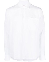 Мужская белая льняная рубашка с длинным рукавом от Orlebar Brown