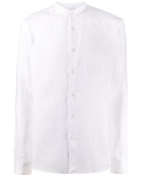 Мужская белая льняная рубашка с длинным рукавом от PENINSULA SWIMWEA