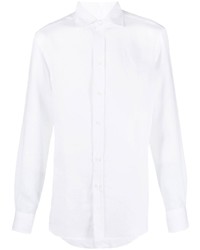Мужская белая льняная рубашка с длинным рукавом от Ralph Lauren Purple Label