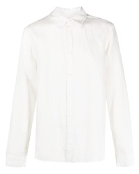 Мужская белая льняная рубашка с длинным рукавом от Zadig & Voltaire
