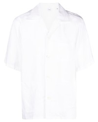 Мужская белая льняная рубашка с коротким рукавом от Aspesi
