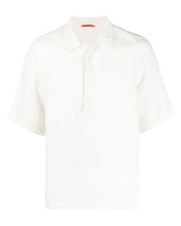 Мужская белая льняная рубашка с коротким рукавом от Barena
