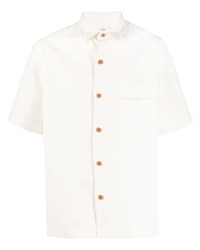 Мужская белая льняная рубашка с коротким рукавом от Closed