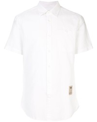 Мужская белая льняная рубашка с коротким рукавом от Kent & Curwen