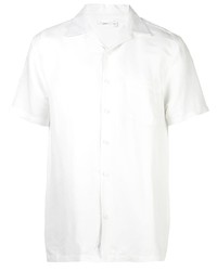 Мужская белая льняная рубашка с коротким рукавом от Onia
