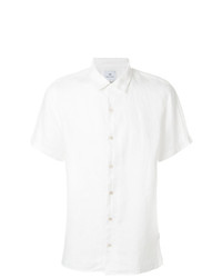 Мужская белая льняная рубашка с коротким рукавом от Ps By Paul Smith