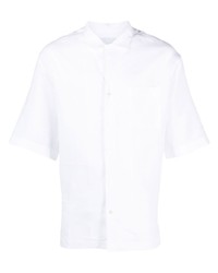 Мужская белая льняная рубашка с коротким рукавом от PT TORINO