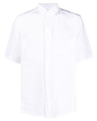 Мужская белая льняная рубашка с коротким рукавом от Transit