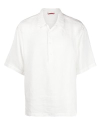 Мужская белая льняная футболка-поло от Barena