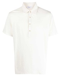 Мужская белая льняная футболка-поло от Boglioli