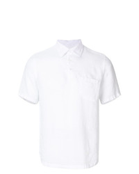 Мужская белая льняная футболка-поло от Costumein