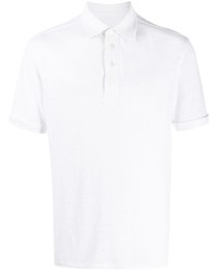 Мужская белая льняная футболка-поло от Ermenegildo Zegna