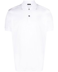 Мужская белая льняная футболка-поло от Kiton