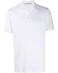Мужская белая льняная футболка-поло от La Fileria For D'aniello