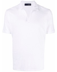 Мужская белая льняная футболка-поло от Lardini