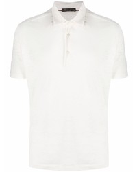 Мужская белая льняная футболка-поло от Loro Piana