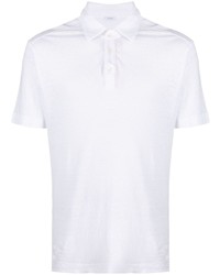 Мужская белая льняная футболка-поло от Malo