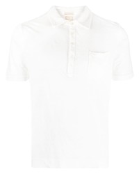 Мужская белая льняная футболка-поло от Massimo Alba