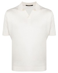 Мужская белая льняная футболка-поло от Tagliatore