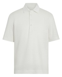 Мужская белая льняная футболка-поло от Zegna