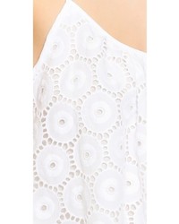 Женская белая майка с вырезом от Liv