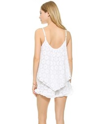 Женская белая майка с вырезом от Liv