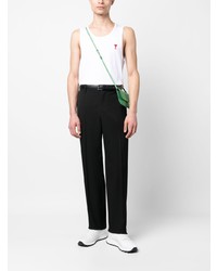 Мужская белая майка с вышивкой от Ami Paris